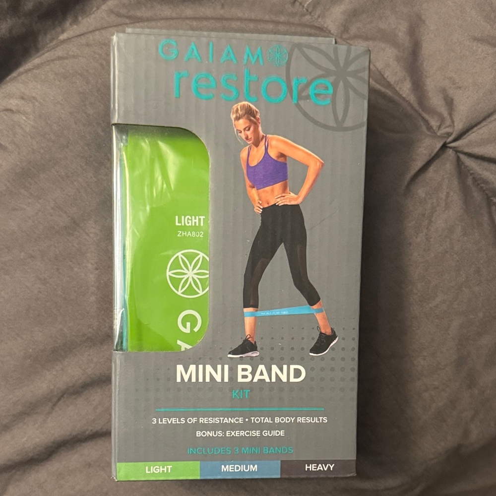 GAIAM Mini Band Kit - 3 Bands Yoga, Strength, Recovery